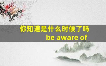 你知道是什么时候了吗 be aware of